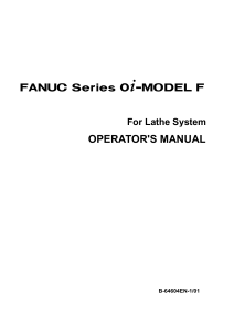 Fanuc 0i-TF Operator's Manual