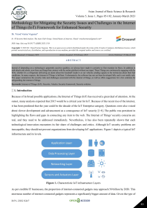 Methodology for Mitigating the Security Issues and Challenges in the Internet of Things (IoT) Framework for Enhanced Security 