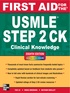 First Aid USMLE STEP 2 CK