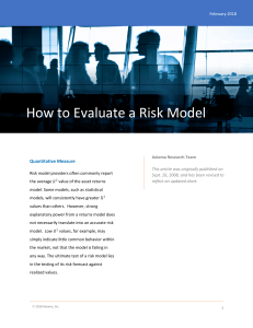 Axioma - How to Evaluate a Risk Model (2)