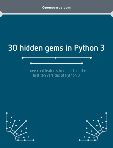 30 hidden gems in python 3