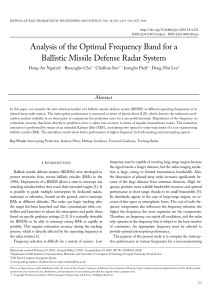 2018 - Analysis of the Optimal Frequency Band for a ballistic missile defense radar systems