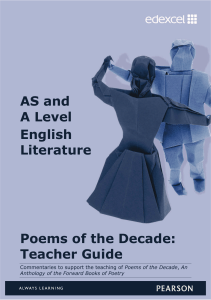 Poems of the Decade: Teacher Guide