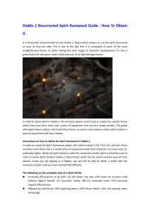 Diablo 2 Resurrected Spirit Runeword