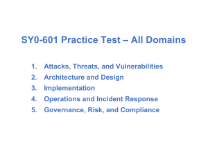 SY0-601 Practice Test: Cybersecurity Domains