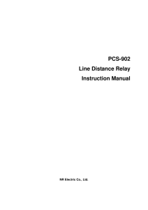 PCS 902 Line Distance Relay Instruction