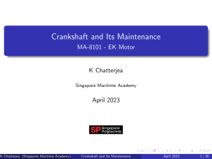Crankshaft and Its Maintenance
