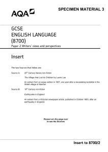 GCSE Language P2 specimen 3 INSERT.165687627