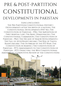 Constitutional developments in Pakistan