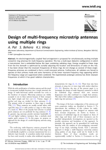 Design of multi frequency Antenna Using Multiple rings