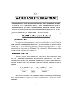 Water Technology, Chemistry 1st Year B.tech