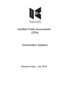 CPA Examination Syllabus - Financial Accounting & Law