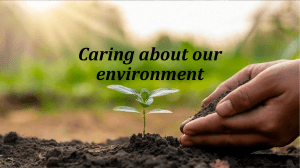 Caring About our environment