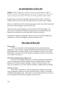 first aid notes 2019