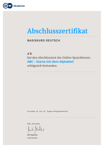 DW Deutsch Lernen Zertifikat ABC – Starte mit dem Alphabet!