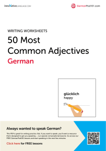 German-50 Most Common Adjectives