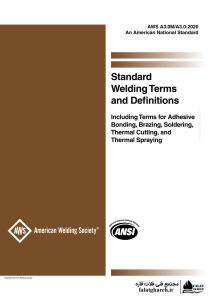 Standard Welding Terms and Definitions