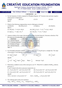 CHEMISTRY -DETAILED SOLUTIONS