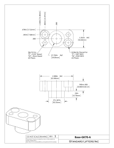 Engineering Drawing: Base-GK70-A Dimensions & Specs