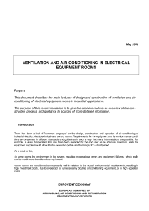 Eurovent REC 6-12 - Ventilation and air-conditioning in electrical equipment rooms - 2000 - EN
