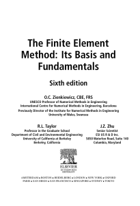 Finite Element Method: Basis & Fundamentals Textbook