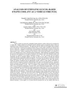 ANALYSIS OF ETHYLENE GLYCOL-BASED ENGINE COOLANT AS A VEHICLE FIRE FUEL