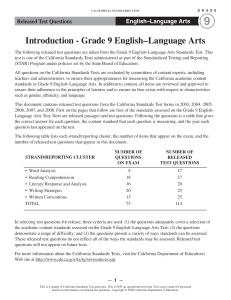 CST Grade 9 English-Language Arts Student