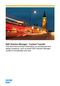 Solution Manager - Content Transfer Guide