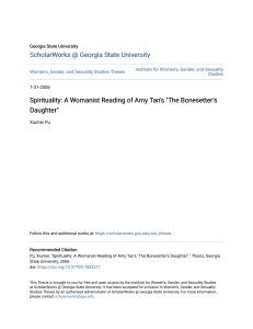 Spirituality  A Womanist Reading of Amy Tans The Bonesetters D (1)
