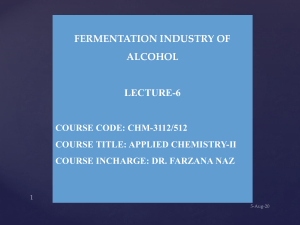 Fermentation Industry Lecture - 6