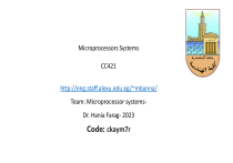 Microprocessor Systems Course Material