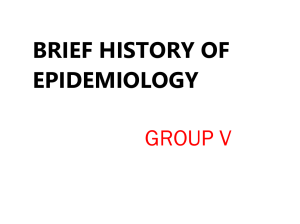 History of epidemology