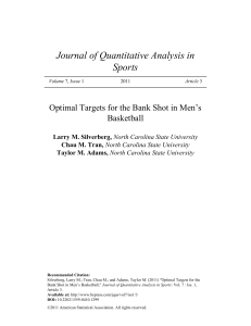Optimal Targets for the Bank shot in Men´s basketball