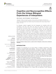 Cognitive and Neurocognitive Effects Fro