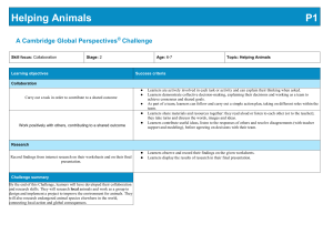 P1 GP Lesson Plan - Helping Animals - EMAIL me at jassemjacobibanez@gmail.com for more info