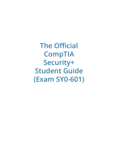Official CompTIA Security+ Student Guide