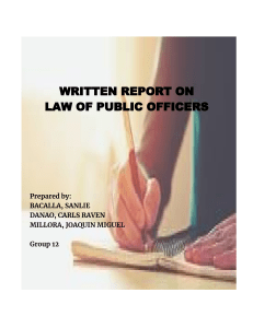 LAW ON PUBLIC OFFICERS WRITTEN REPORT