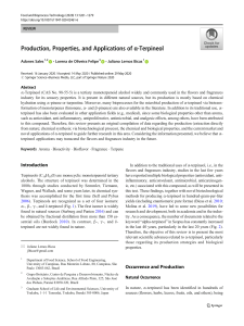 Production, Properties, and Applications of α-Terpineol