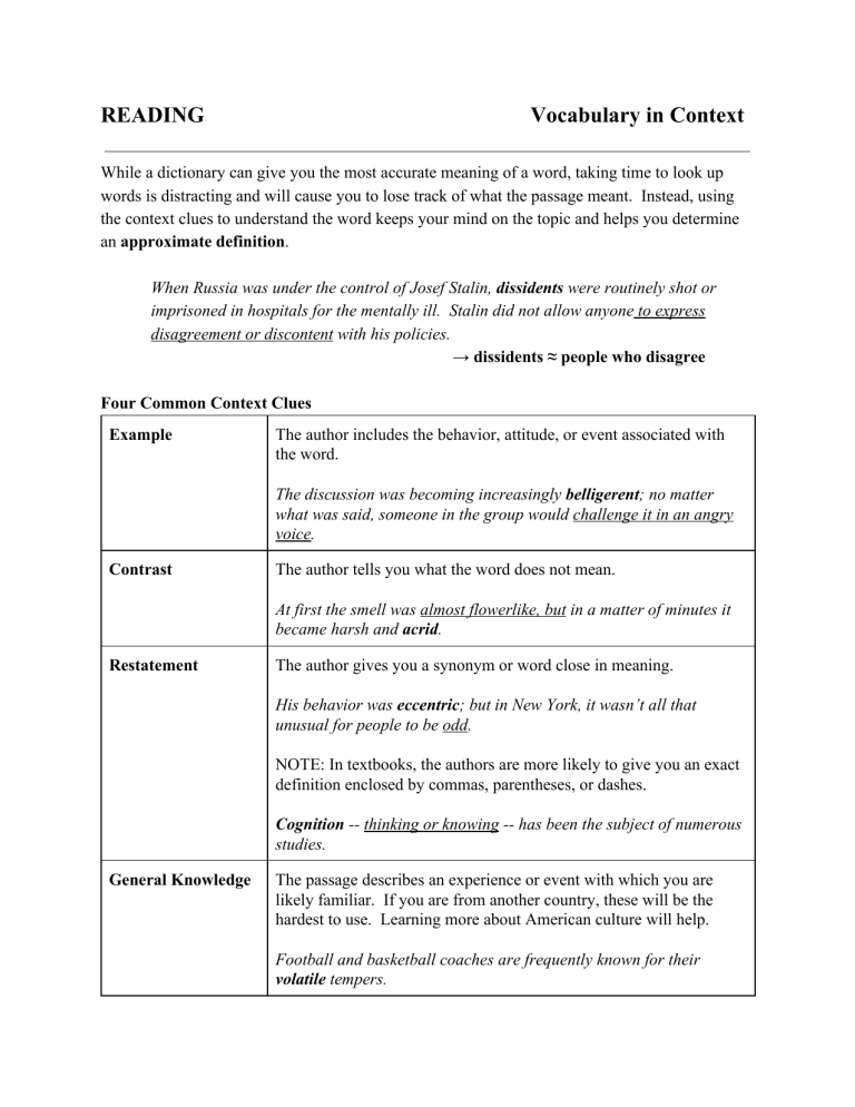 vocabulary-in-context