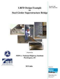 LRFD Design Example for Steel Girder Sup