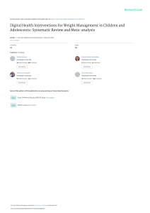Digital Health for Child Weight Management: Meta-Analysis