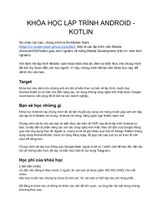 Dạy lập trình Android-Kotlin-Java