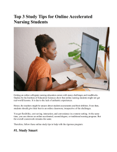 Top 3 Study Tips for Online Accelerated Nursing Students