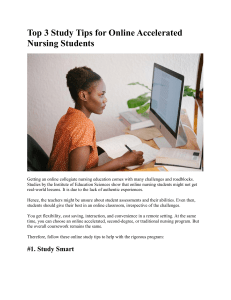 Top 3 Study Tips for Online Accelerated Nursing Students