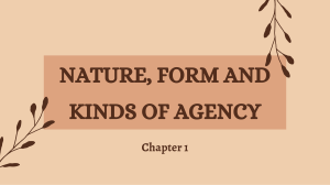 Chapter 1 Agency