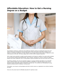 Affordable Education How to Get a Nursing Degree on a Budget