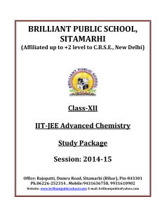 Chemistry Class 12 JEE ADVANCED Package