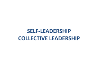 SELF & COLLECTIVE LEADERSHIP (3)