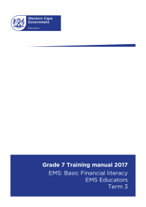 WCED EBW GR7 training manual 2017