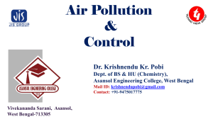 Air Pollution & Control L11 by Dr. Krishnendu Kumar Pobi